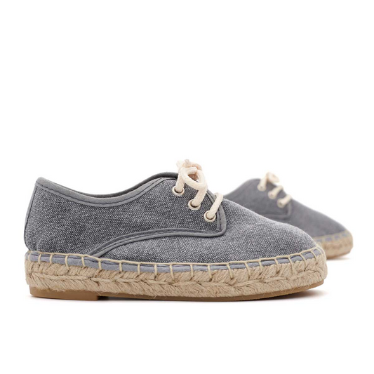 Alpargata Blucher Lona Gris
