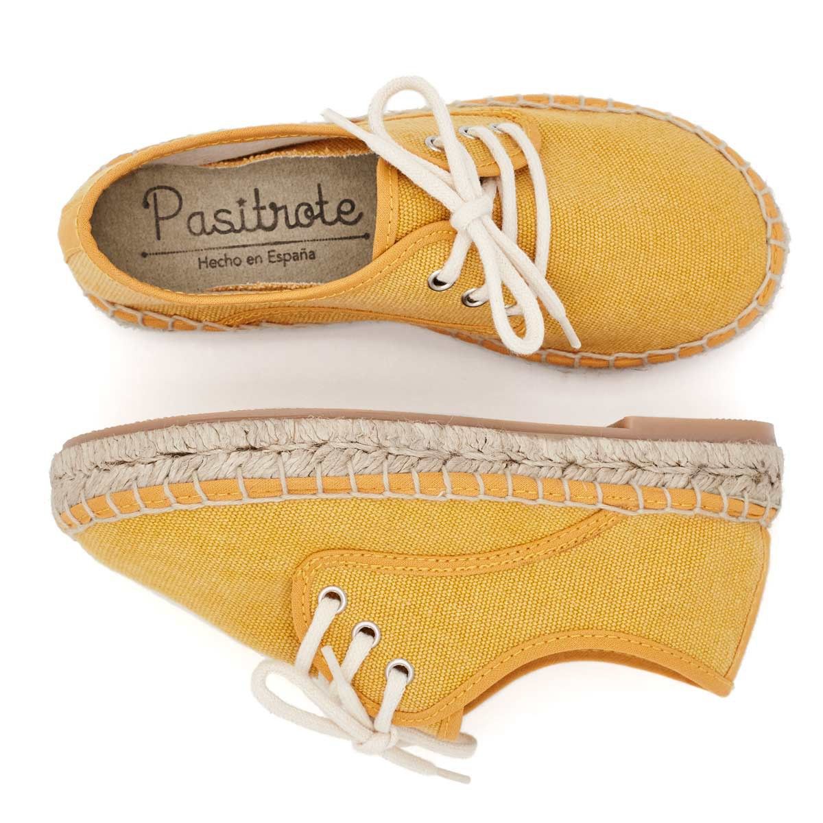 Alpargata Blucher Lona Mostaza