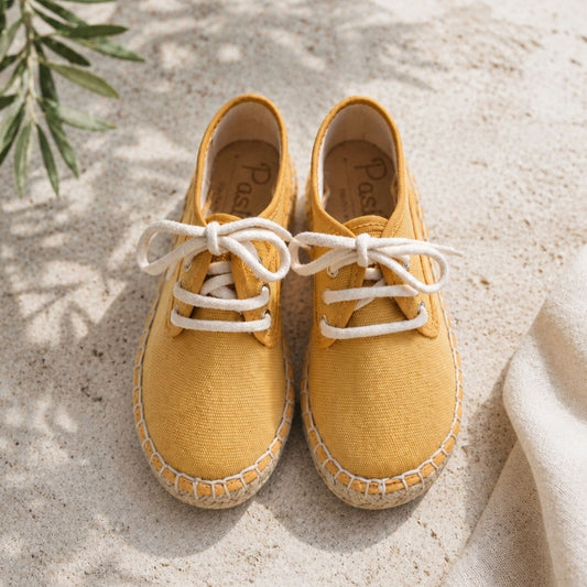 Alpargata Blucher Lona Mostaza