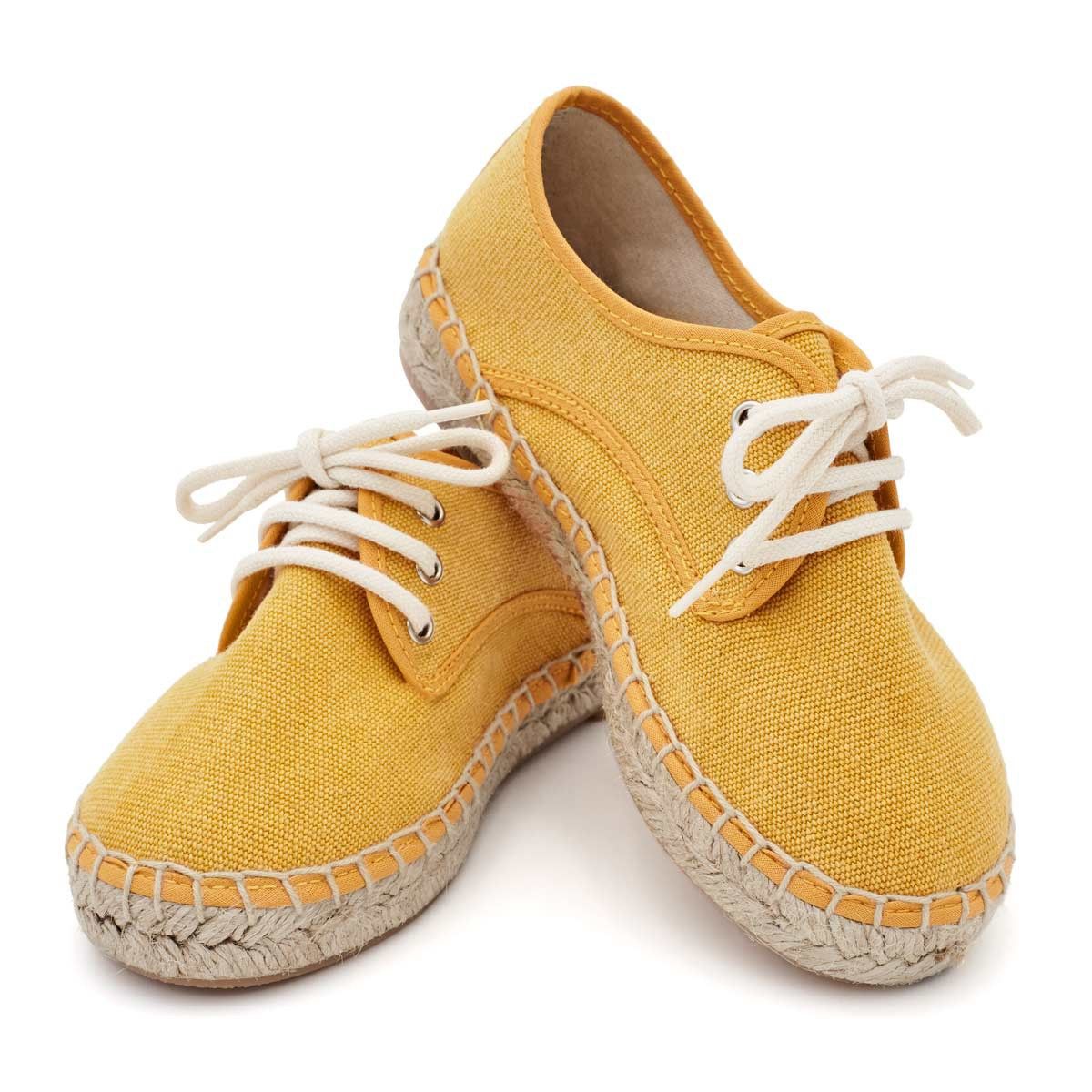 Alpargata Blucher Lona Mostaza