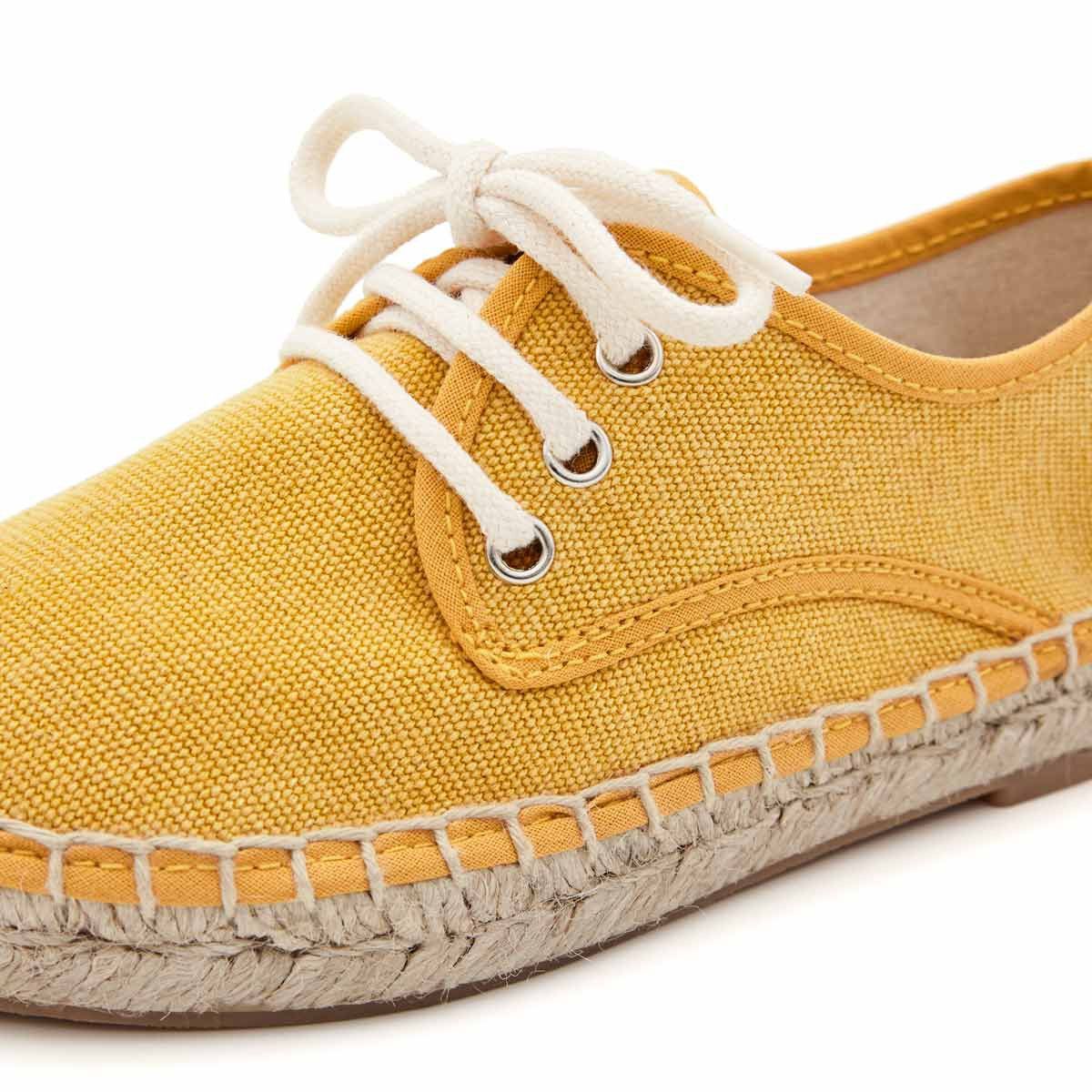 Alpargata Blucher Lona Mostaza