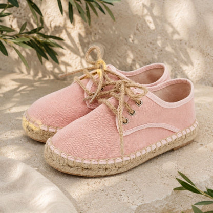 Alpargata Blucher Lona Rosa
