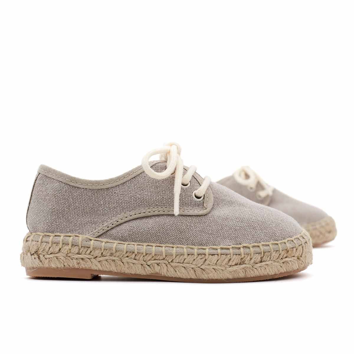Alpargata Blucher Lona Taupe