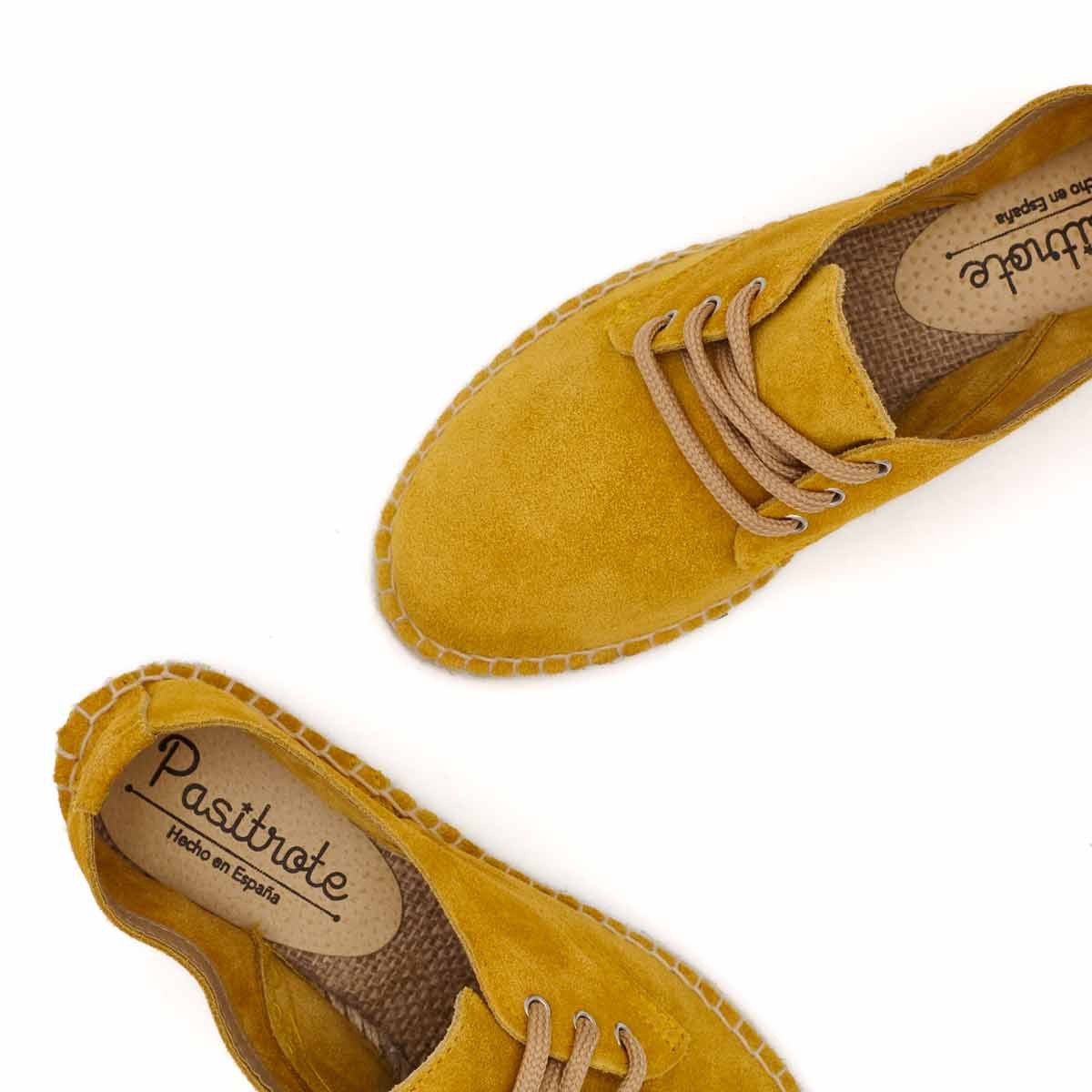 Alpargata Blucher Serraje Mostaza