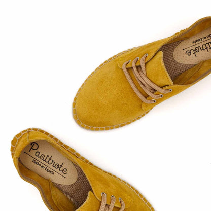 Alpargata Blucher Serraje Mostaza