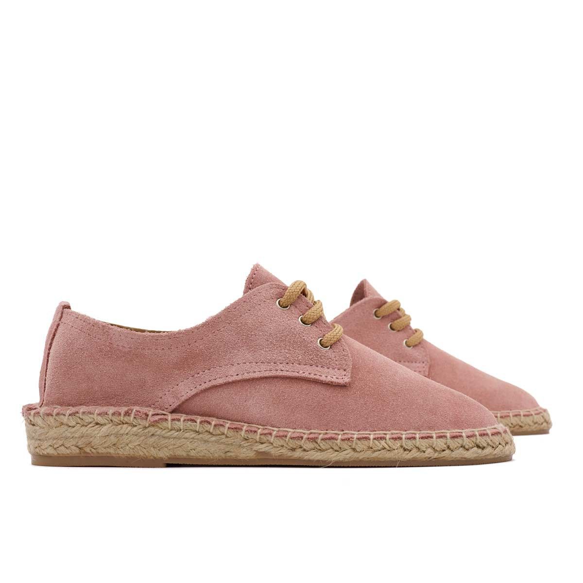Alpargata Blucher Serraje Rosa Nude