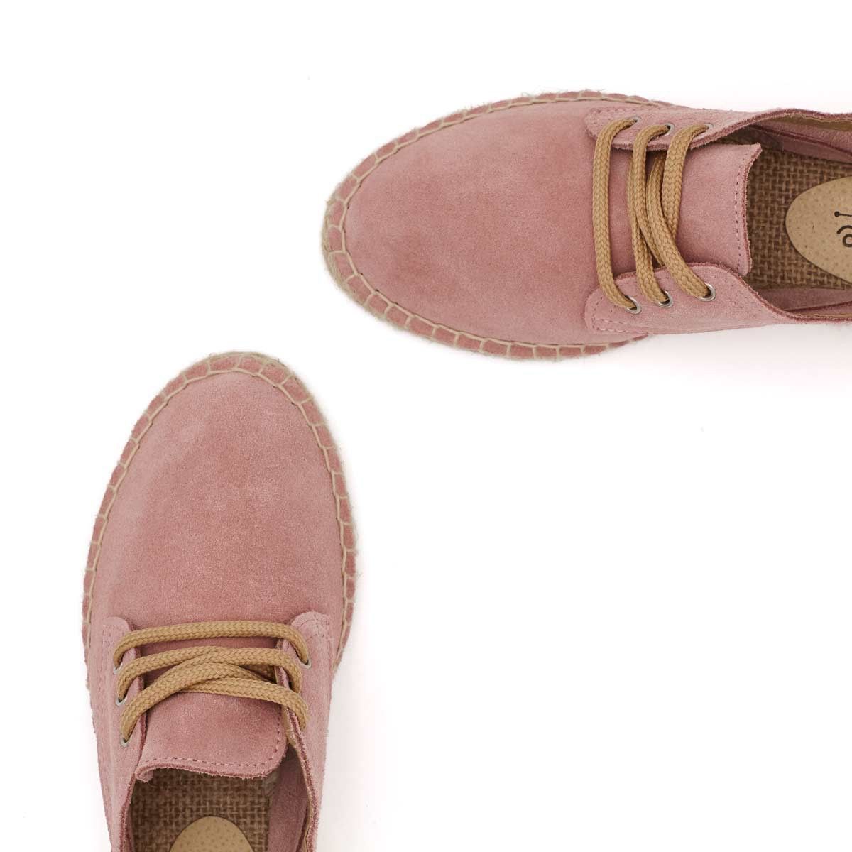 Alpargata Blucher Serraje Rosa Nude