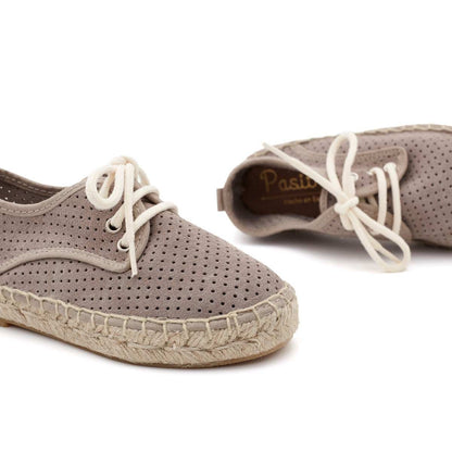 Alpargata Blucher Serraje Taupe