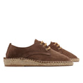 Brown Suede Blucher Espadrille