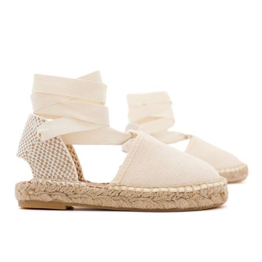 Alpargata Valenciana Lazos Lona Beige