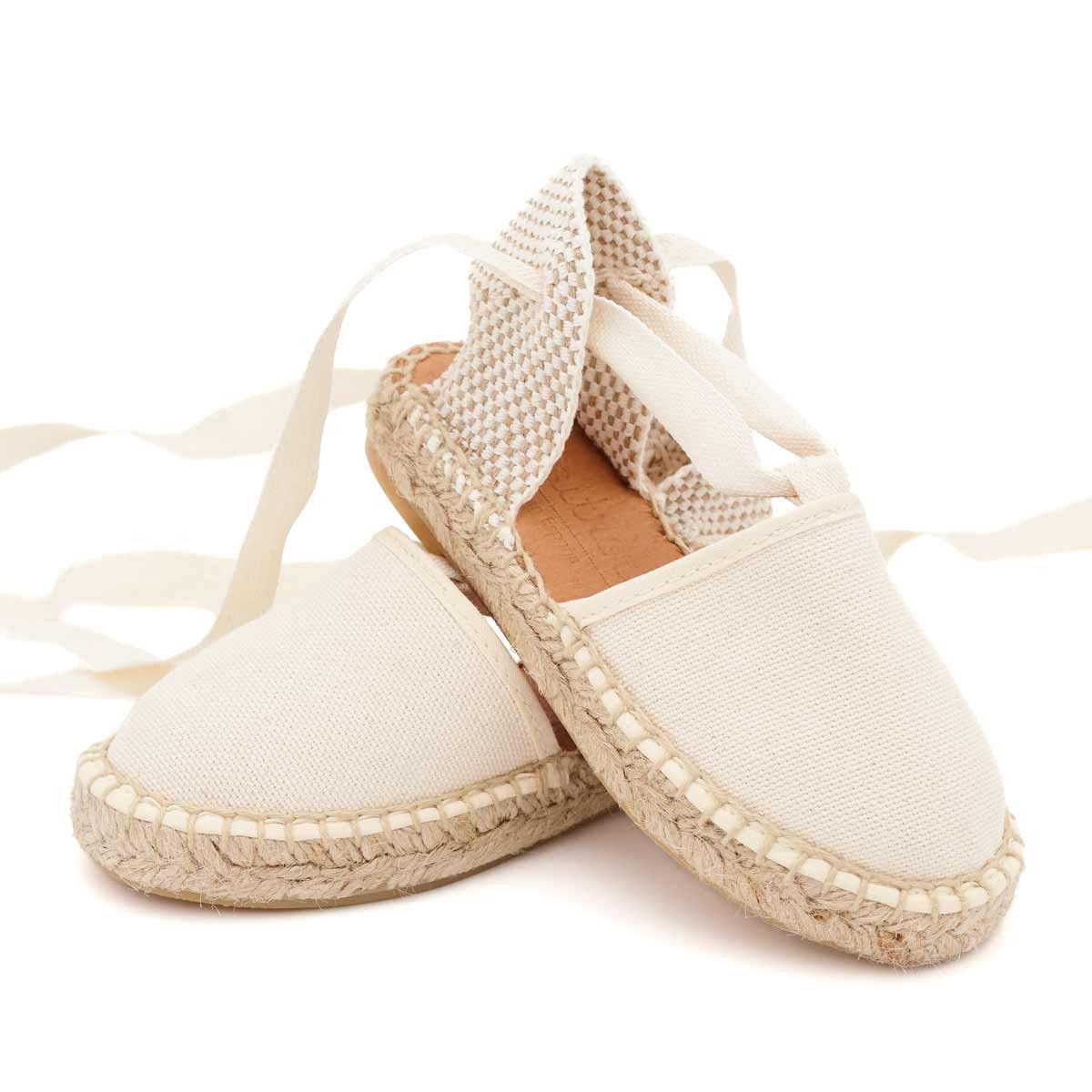 Alpargata Valenciana Lazos Lona Beige