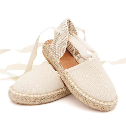 Alpargata Valenciana Lazos Lona Beige