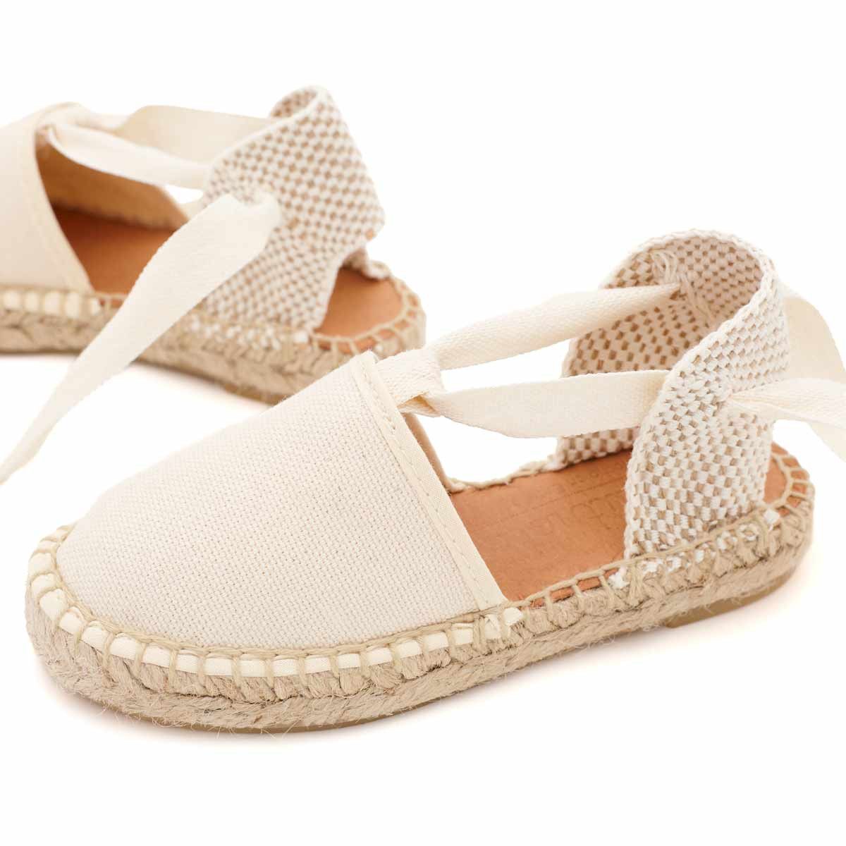 Alpargata Valenciana Lazos Lona Beige
