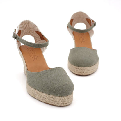 Alpargatas Cuña Mujer Verde