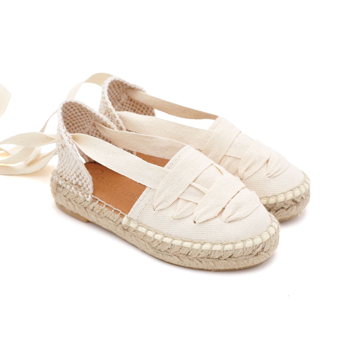 Alpargatas Valencianas Lazos Beige