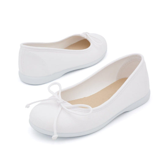 Bailarinas Lona Clásica Blanco