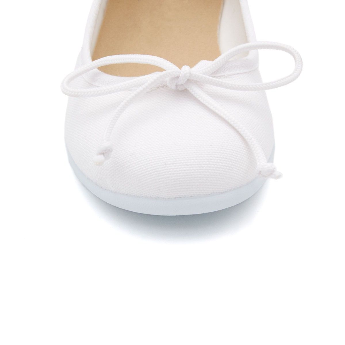 Bailarinas Lona Clásica Blanco