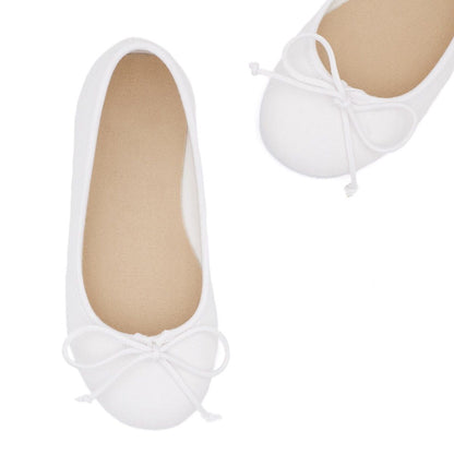 Bailarinas Lona Clásica Blanco