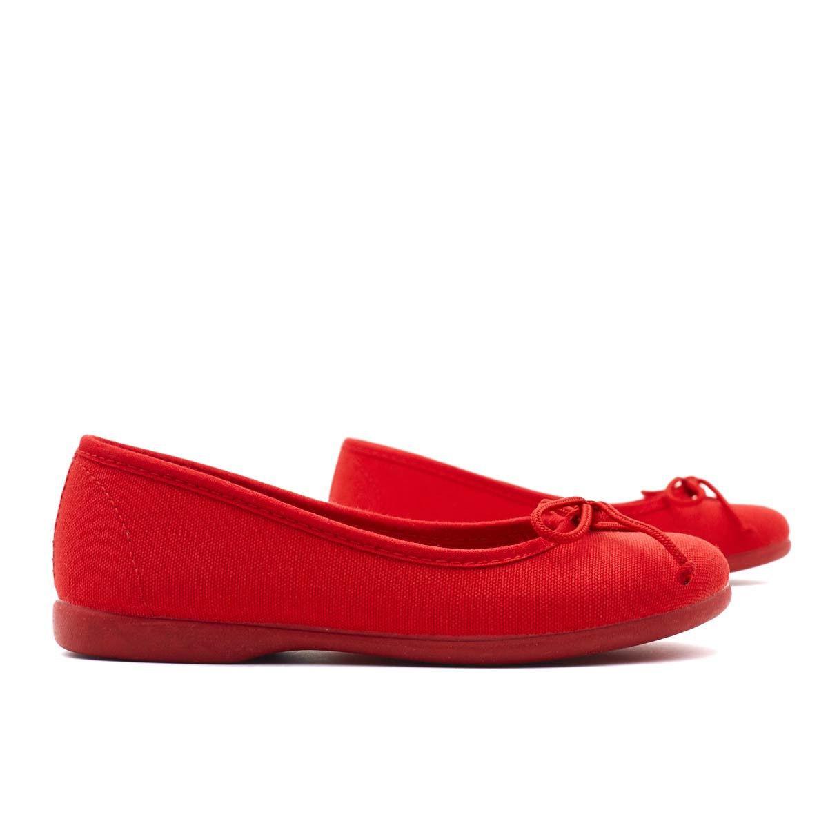 Bailarinas Lona Clásica Rojo