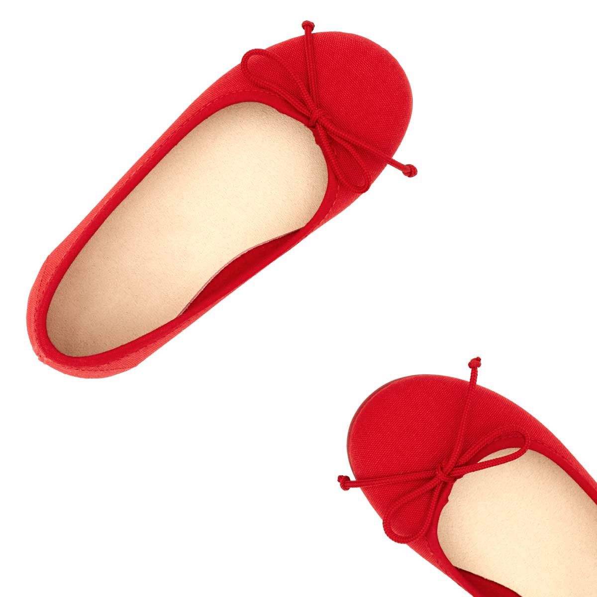 Bailarinas Lona Clásica Rojo
