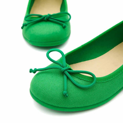 Bailarinas Lona Clásica Verde
