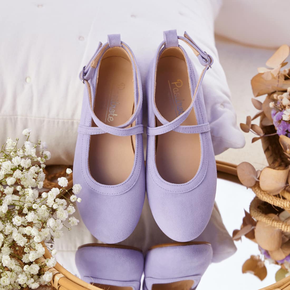 Bailarinas Niña Ante Lavanda