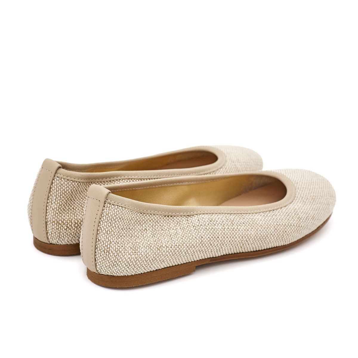 Bailarinas Niña Cintas Lino Natural
