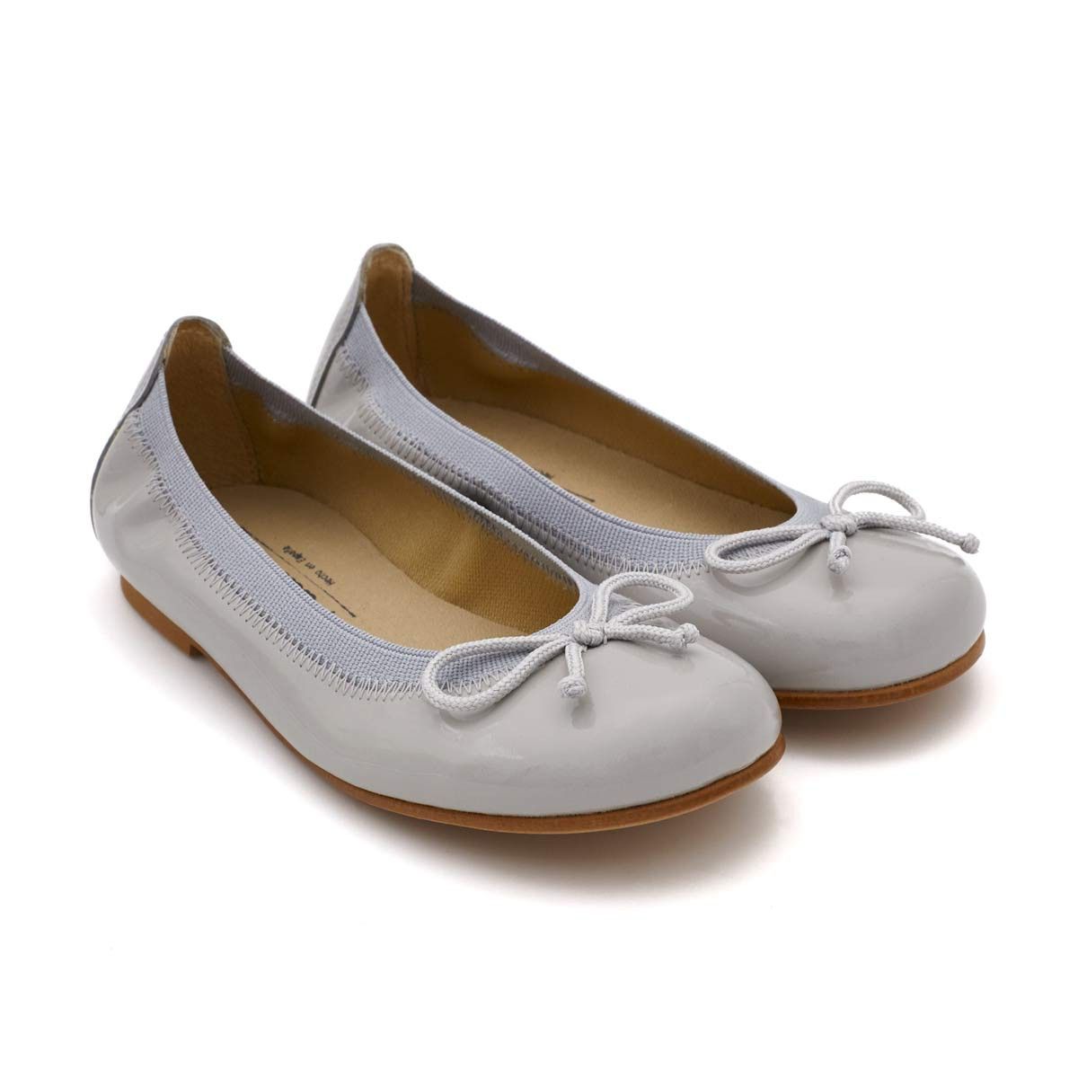 Bailarinas Niña Piel Charol Gris