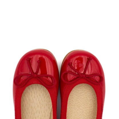 Bailarinas Niña Piel Charol Rojo