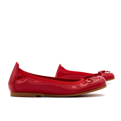 Bailarinas Niña Piel Charol Rojo
