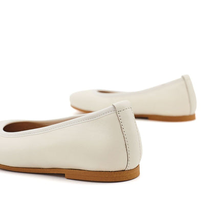 Bailarinas Niña Cintas Piel Beige