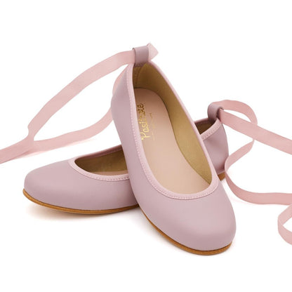 Bailarinas Lazos y Pulseras Piel Rosa Palo