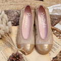 Bailarinas Piel Puntera Charol Camel