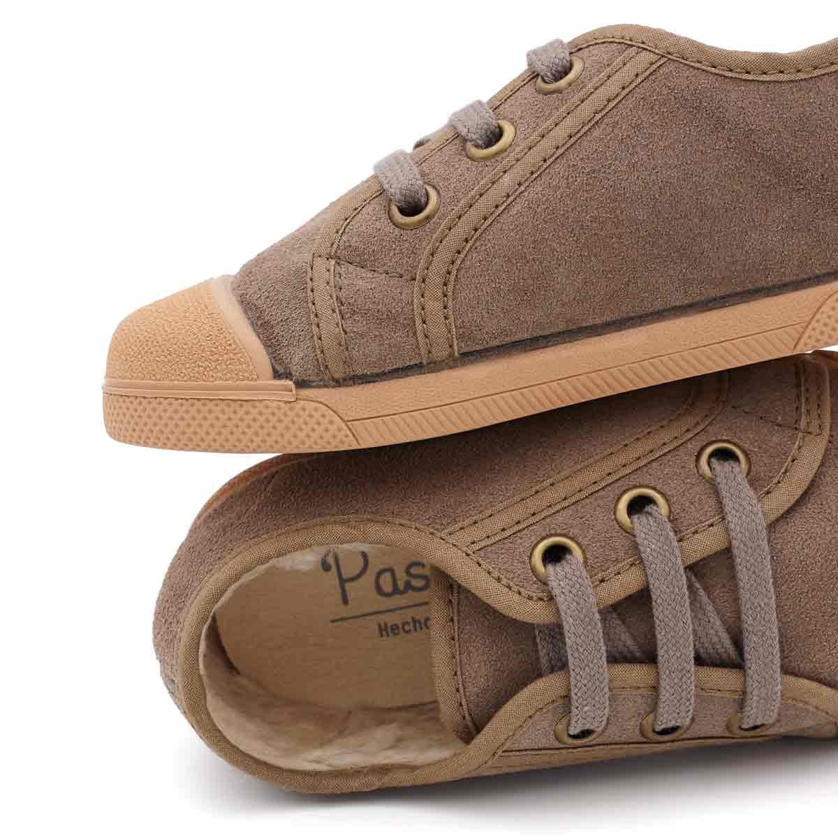 Zapatilla Borreguito Serraje Taupe