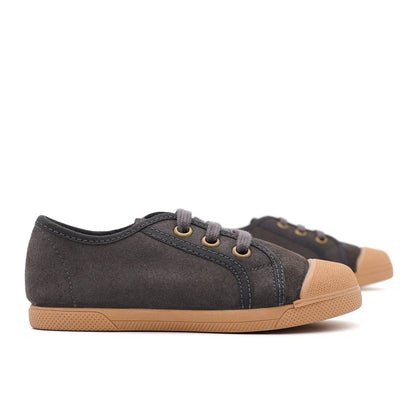Zapatilla Puntera Serraje Gris