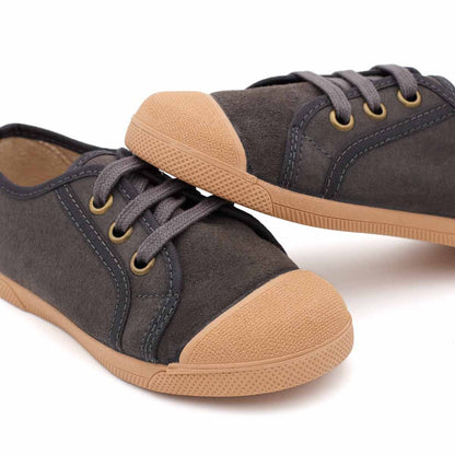 Zapatilla Puntera Serraje Gris