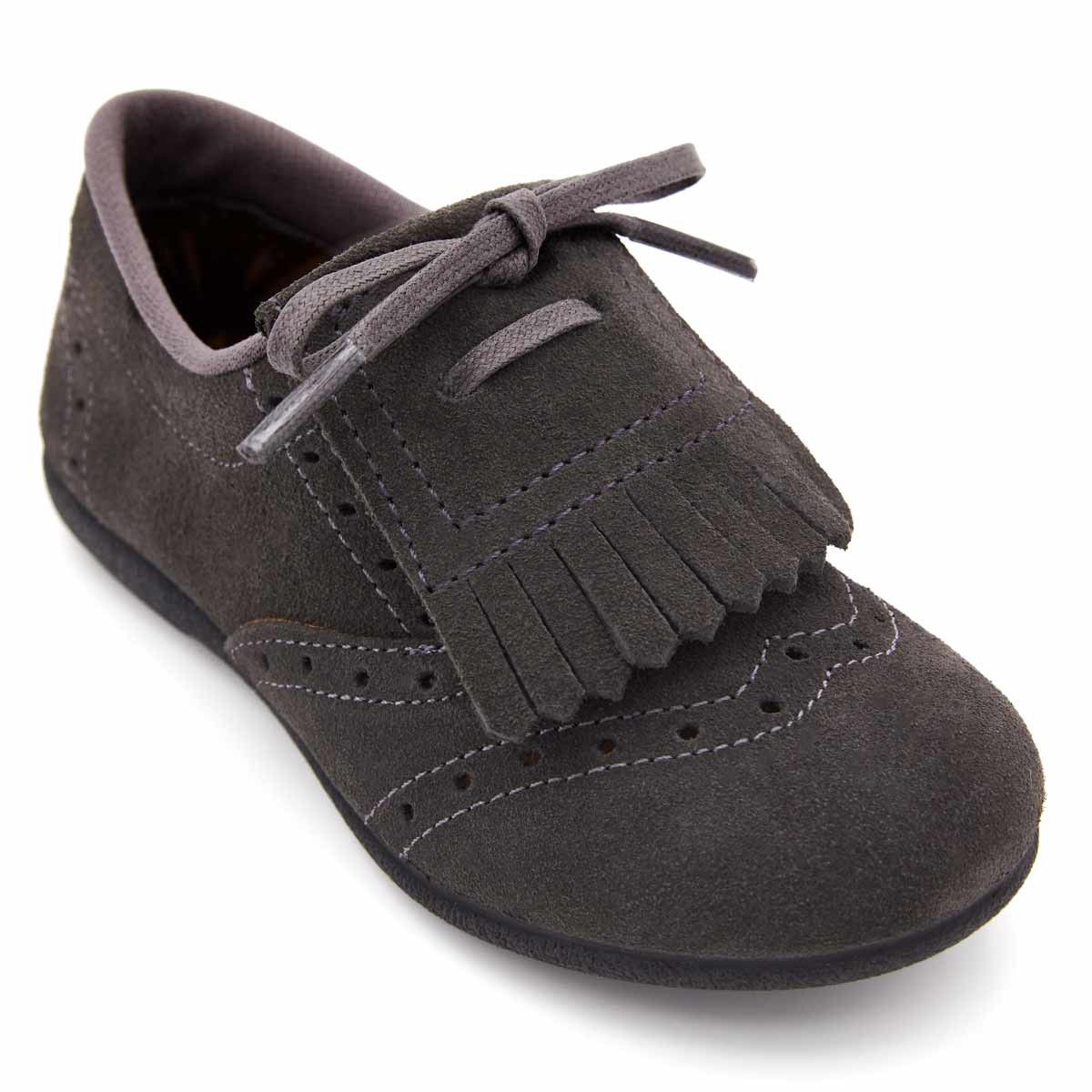 Blucher Flecos Serraje Gris