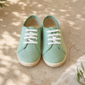Leaf Green Canvas Jute Bluchers
