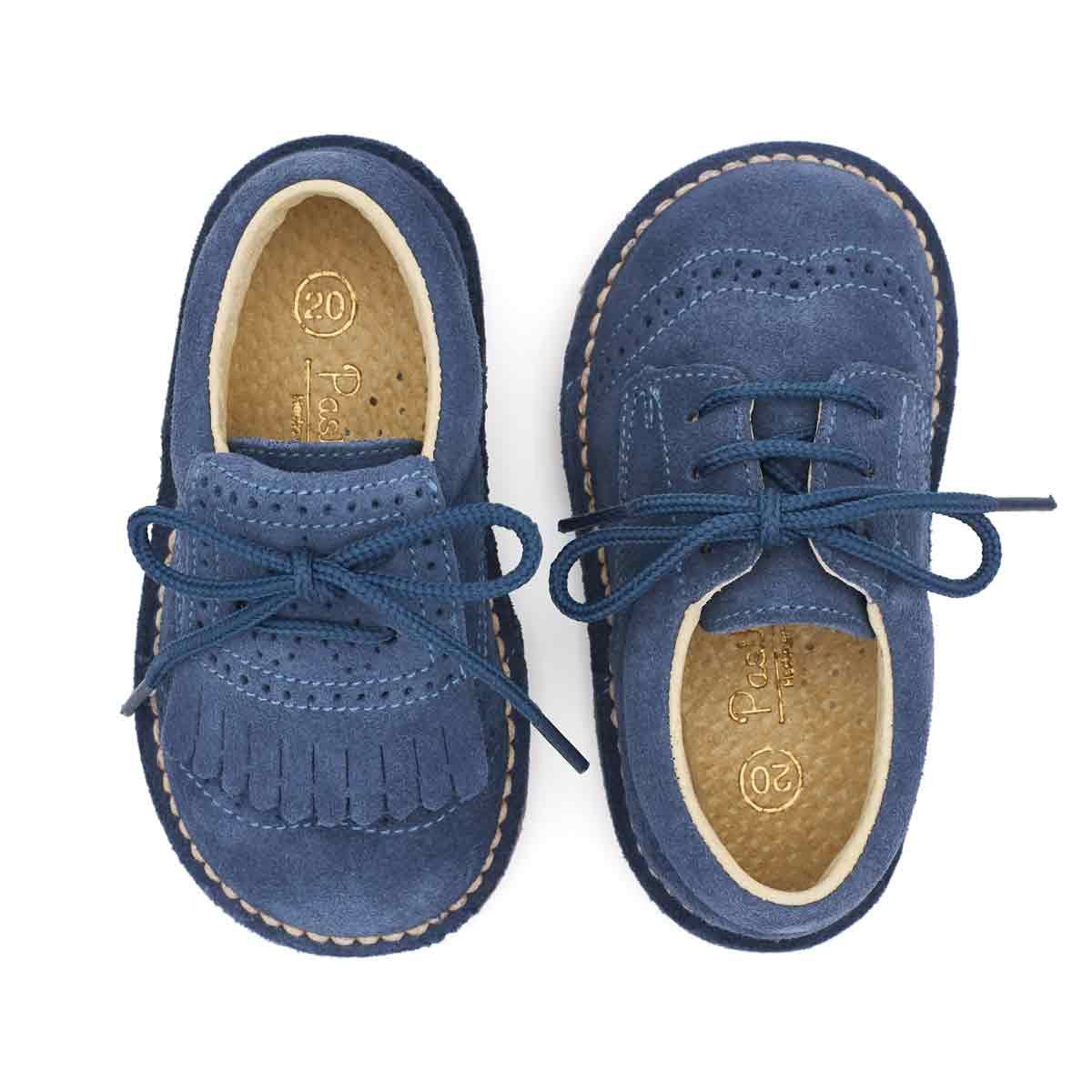 Blucher Bebé Serraje Flecos Azul