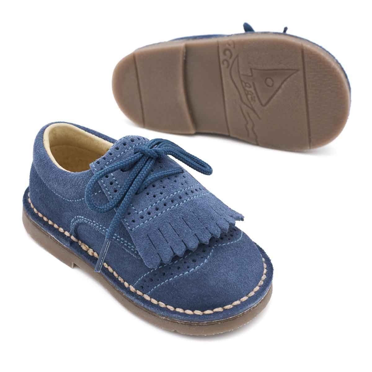 Blucher Bebé Serraje Flecos Azul