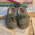 Baby Suede Tassel Bluchers Green