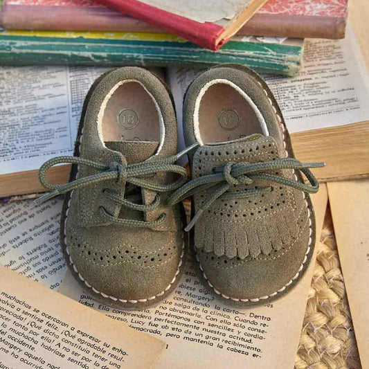 Blucher Bebé Serraje Flecos Verde