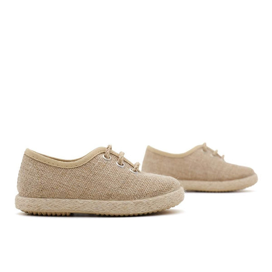 Blucher Niño Yute Lino Tostado