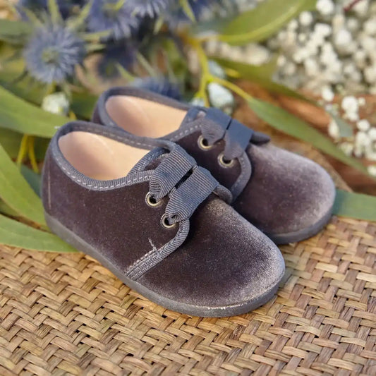 Blucher Terciopelo Gris
