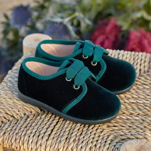 Blucher Terciopelo Verde