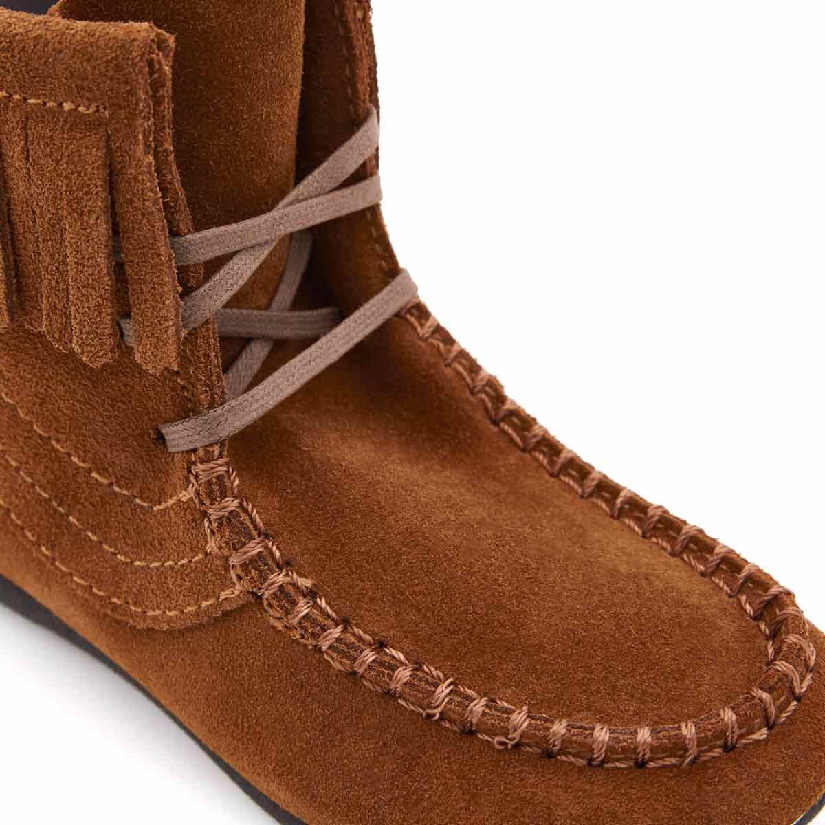 Botas Niña Flecos Serraje Cuero
