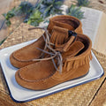 Botas Niña Flecos Serraje Cuero