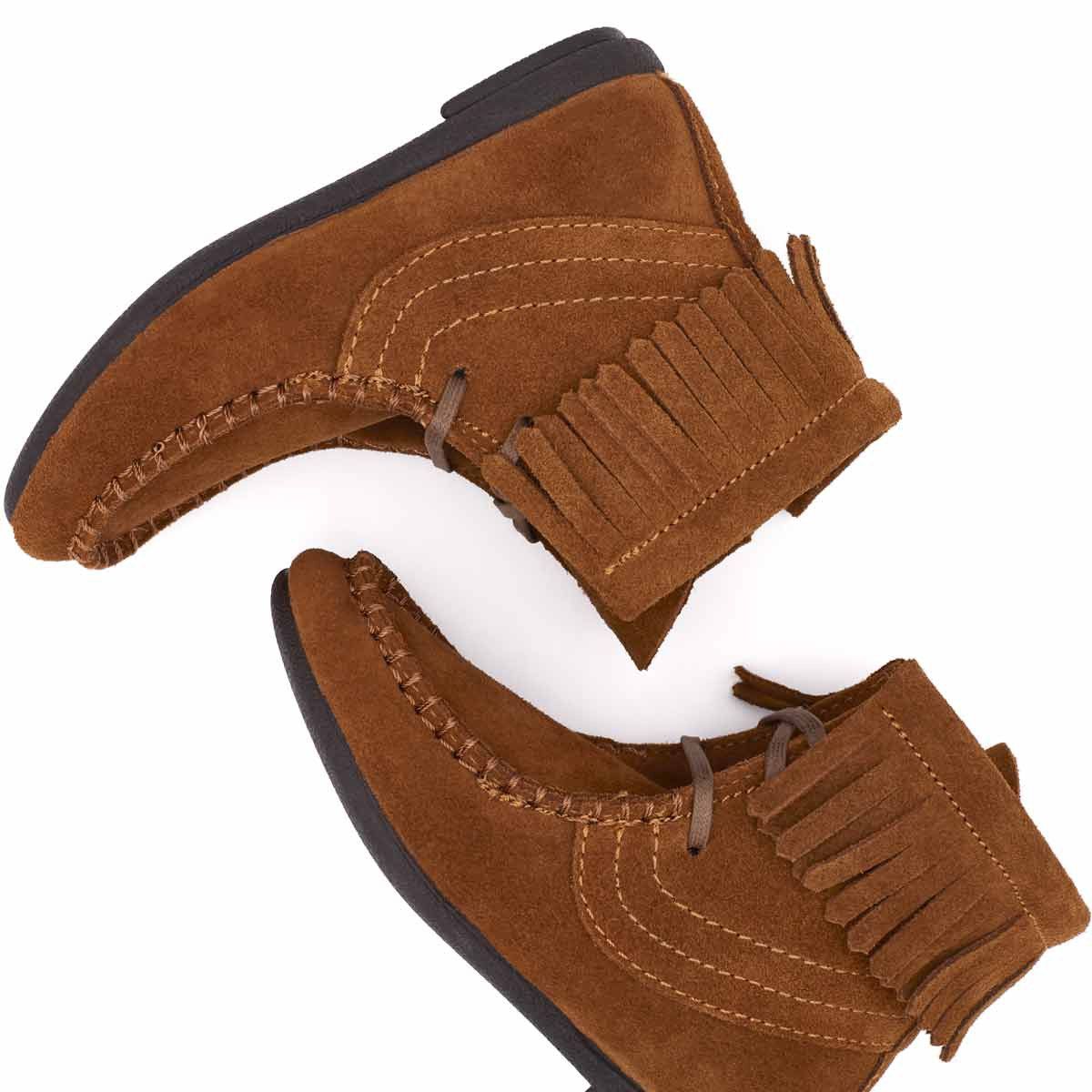 Botas Niña Flecos Serraje Cuero