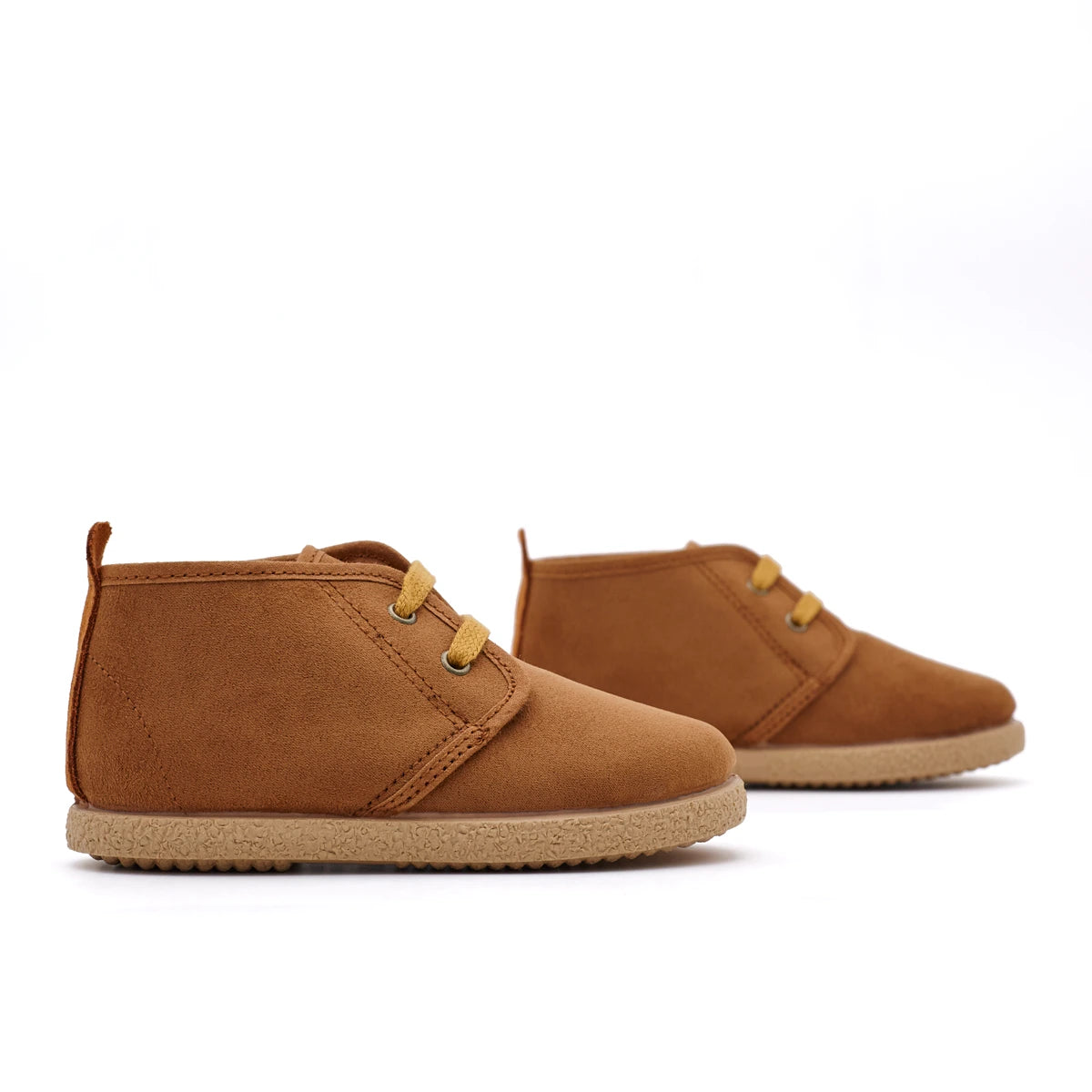 botas para niños con borreguito color cuero