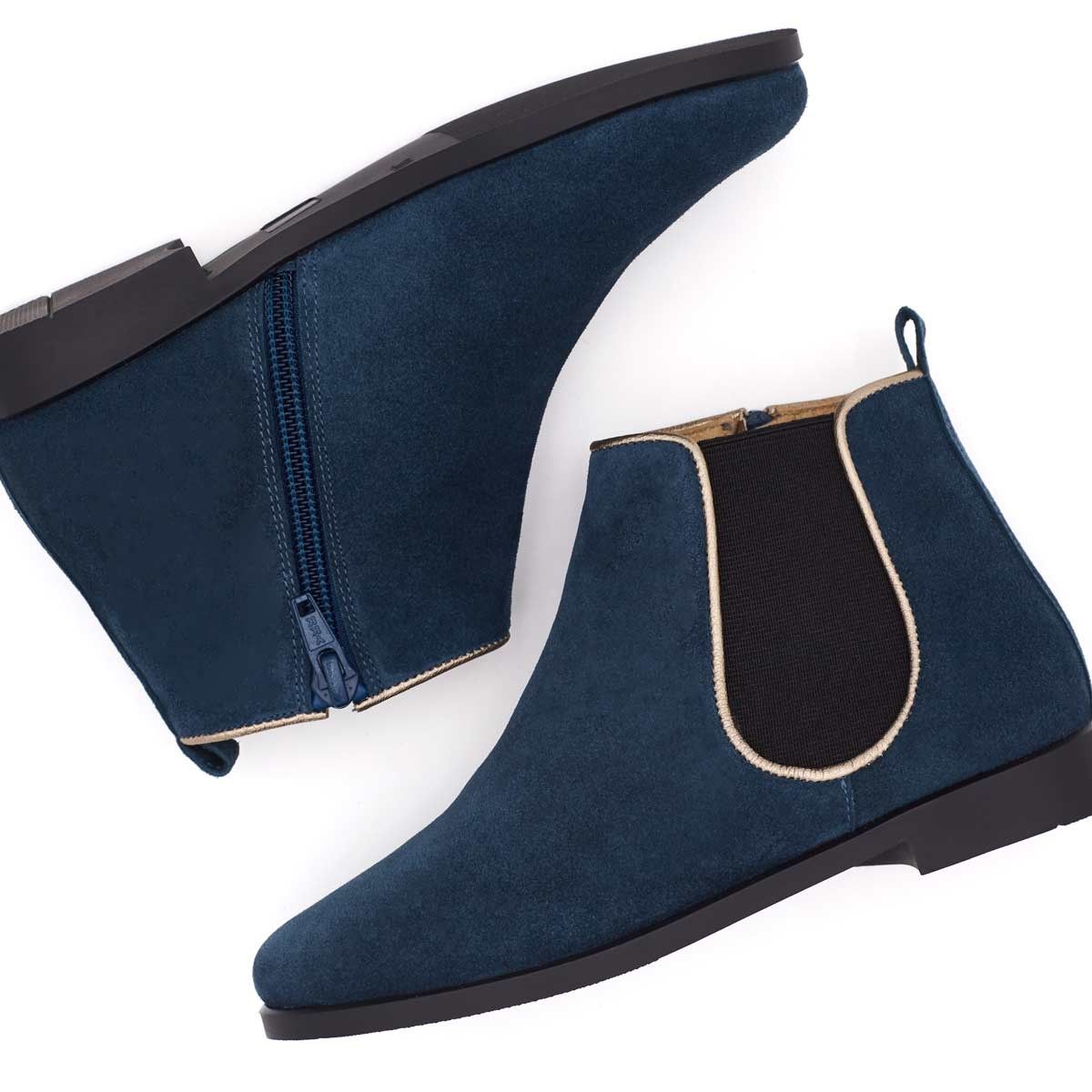 Botas Chelsea Serraje Azul